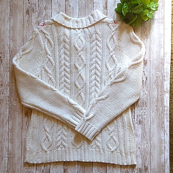 Christopher & Banks women's size small hand embroidered button up sweater (J1) - Picture 4 of 4